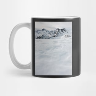 Mountains of Switzerland - White Swiss Alps on Overcast Winter Day Mug